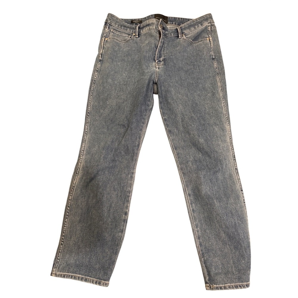 White‎ House Black Market High Rise Straight Sculpt Denim Jeans Women's Size 12